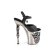 Pleaser RAPTURE-809-LT Sandales à plateforme Cuir synthétique Noir Argent EU-38/US-8