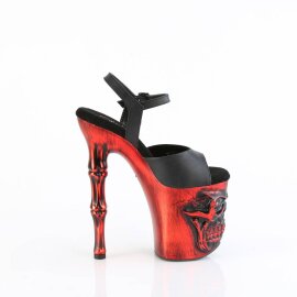 Pleaser RAPTURE-809-LT Sandales à plateforme Cuir synthétique Noir Rouge EU-37/US-7