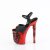 Pleaser RAPTURE-809-LT Sandales à plateforme Cuir synthétique Noir Rouge EU-37/US-7