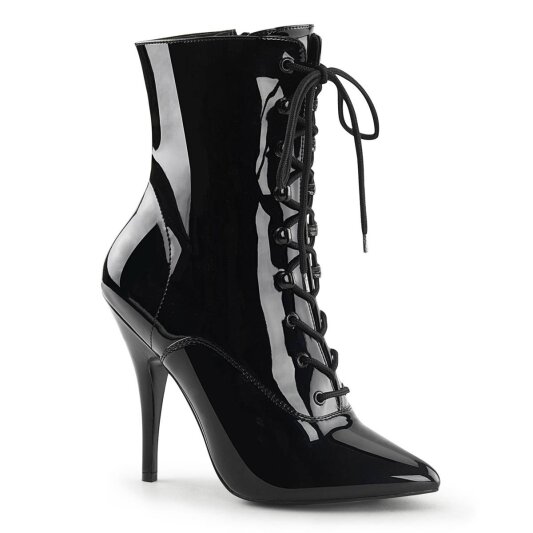 Pleaser SEDUCE-1020 Bottines Vernis Noir EU-36/US-6