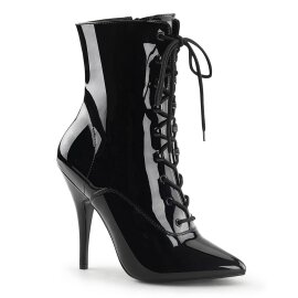 Pleaser SEDUCE-1020 Bottines Vernis Noir EU-39/US-9
