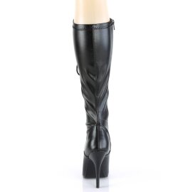 Pleaser SEDUCE-2024 Bottes Cuir synthétique Noir EU-39/US-9