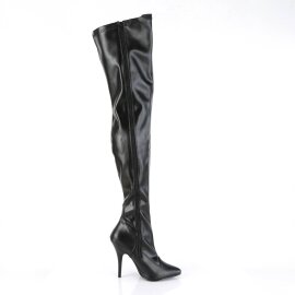 Pleaser SEDUCE-3000 Bottes cuissardes Cuir synthétique Noir EU-38/US-8