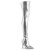 Pleaser SEDUCE-3000 Bottes cuissardes Cuir synthétique Argent EU-38/US-8