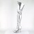 Pleaser SEDUCE-3000 Bottes cuissardes Cuir synthétique Argent EU-38/US-8