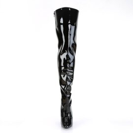 Pleaser SEDUCE-3010 Bottes cuissardes Vernis Noir EU-37/US-7