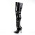 Pleaser SEDUCE-3010 Bottes cuissardes Vernis Noir EU-38/US-8