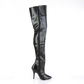 Pleaser SEDUCE-3010 Bottes cuissardes Cuir synthétique Noir EU-38/US-8