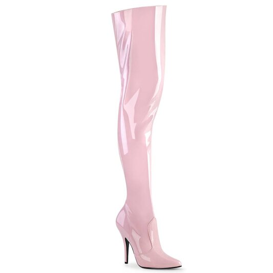 Pleaser SEDUCE-3010 Bottes cuissardes Vernis Rose EU-38/US-8