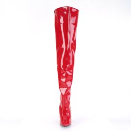 Pleaser SEDUCE-3010 Bottes cuissardes Vernis Rouge EU-44/US-14