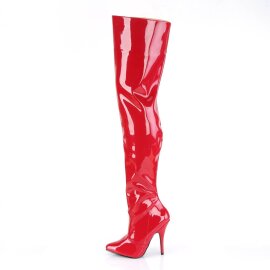 Pleaser SEDUCE-3010 Bottes cuissardes Vernis Rouge EU-38/US-8