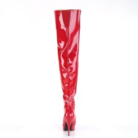 Pleaser SEDUCE-3010 Bottes cuissardes Vernis Rouge EU-38/US-8