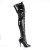 Pleaser SEDUCE-3024 Bottes cuissardes Vernis Noir EU-38/US-8
