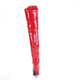Pleaser SEDUCE-3024 Bottes cuissardes Vernis Rouge EU-38/US-8