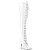 Pleaser SEDUCE-3024 Bottes cuissardes Vernis Blanc EU-38/US-8