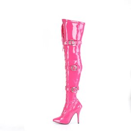 Pleaser SEDUCE-3028 Bottes cuissardes Vernis Rose EU-38/US-8