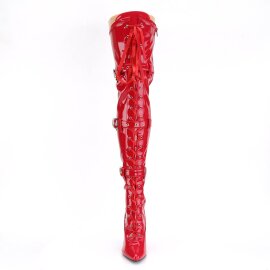 Pleaser SEDUCE-3028 Bottes cuissardes Vernis Rouge...