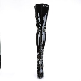 Pleaser SEDUCE-3063 Bottes cuissardes Vernis Noir...