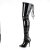Pleaser SEDUCE-3063 Bottes cuissardes Vernis Noir EU-39/US-9