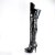 Pleaser SEDUCE-3080 Bottes cuissardes Vernis Noir EU-43/US-13