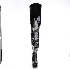 Pleaser SEDUCE-4010 Bottes cuissardes Vernis Noir EU-37/US-7