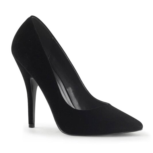 Pleaser SEDUCE-420 Escarpins Velours Noir EU-37/US-7