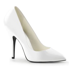 Pleaser SEDUCE-420 Escarpins Vernis Blanc EU-37/US-7