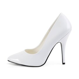 Pleaser SEDUCE-420 Escarpins Vernis Blanc EU-38/US-8