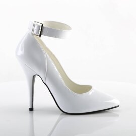 Pleaser SEDUCE-431 Escarpins Vernis Blanc EU-35/US-5