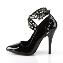 Pleaser SEDUCE-443 Escarpins Vernis Noir EU-35/US-5