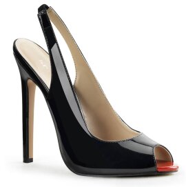 Pleaser SEXY-08 Sandales Vernis Noir EU-35/US-5