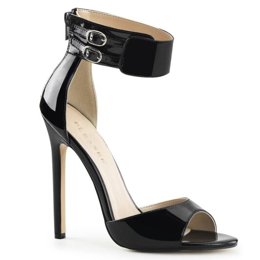 Pleaser SEXY-19 Sandales Vernis Noir EU-35/US-5