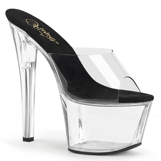 Pleaser SKY-301 Mules à plateforme Transparent EU-35/US-5