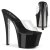 Pleaser SKY-301CRS Mules à plateforme Transparent Noir EU-35/US-5