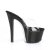 Pleaser SKY-301CRS Mules à plateforme Transparent Noir EU-35/US-5