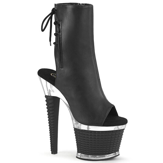 Pleaser SPECTATOR-1018 Bottines à plateforme Cuir synthétique Noir EU-38/US-8