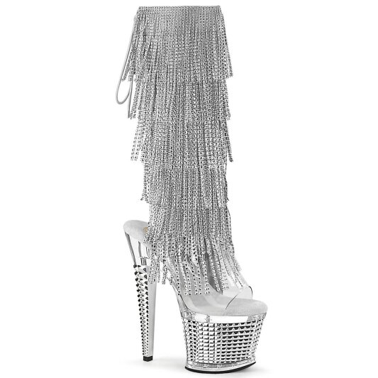 Pleaser SPECTATOR-2017RSF Bottines à plateforme Chrome Argent EU-36/US-6