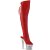 Pleaser SPECTATOR-3019 Bottes cuissardes à plateforme Cuir synthétique Chrome Rouge EU-38/US-8