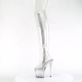Pleaser SPECTATOR-3019C Bottes cuissardes à plateforme Transparent EU-38/US-8
