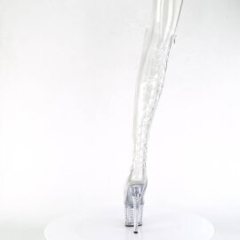 Pleaser SPECTATOR-3019C Bottes cuissardes à plateforme Transparent EU-38/US-8