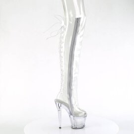 Pleaser SPECTATOR-3019C Bottes cuissardes à plateforme Transparent EU-38/US-8