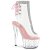 Pleaser STARDUST-1018C-2RS Bottines à plateforme Transparent Rose EU-35/US-5