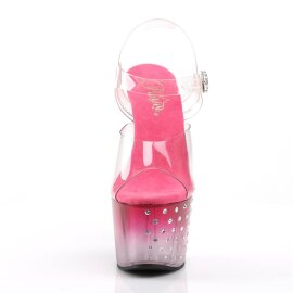 Pleaser STARDUST-708T Sandales à plateforme Transparent Rose EU-40/US-10