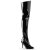 Pleaser VANITY-3010 Bottes cuissardes Vernis Noir EU-38/US-8