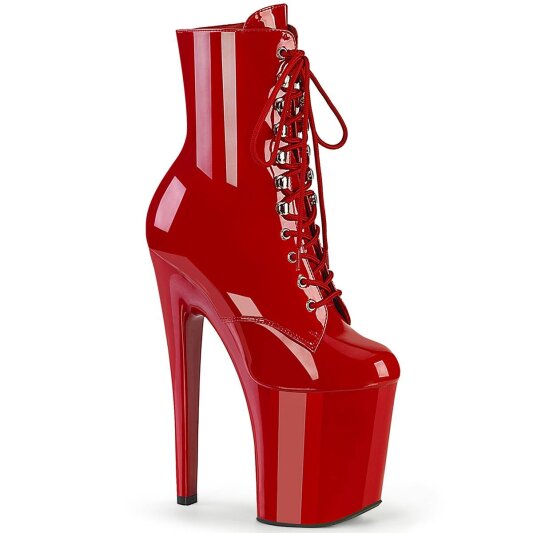 Pleaser XTREME-1020 Bottines à plateforme Vernis Rouge EU-35/US-5