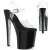 Pleaser XTREME-808CRS Sandales à plateforme Transparent Noir EU-35/US-5