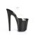 Pleaser XTREME-808CRS Sandales à plateforme Transparent Noir EU-35/US-5