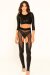 Paradise Chick Legging jarretière grip Superhero Léopard Noir M