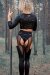Paradise Chick Legging jarretière grip Superhero Léopard Noir M