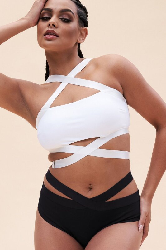 Lunalae Brassière croisée Renee Blanc XL